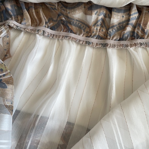 Luxe Moda boho tassel fringe V neck studded embroidered tunic blouse size S - Picture 10 of 12